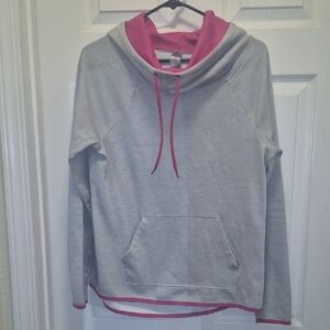 Champion Women's Gray and Pink Hoodie